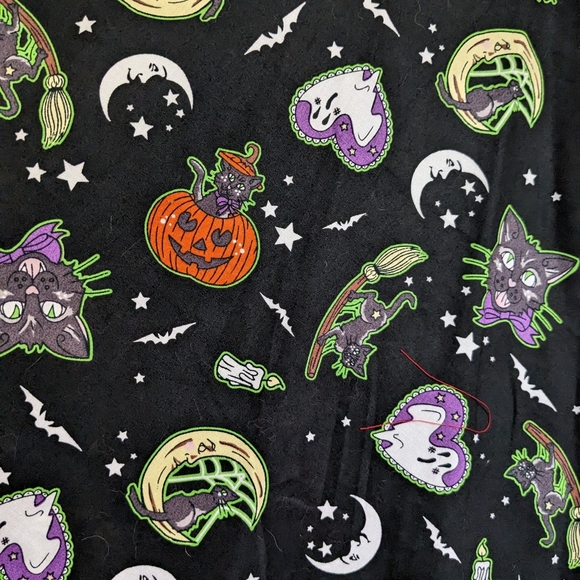 Hell Bunny Black Cat Salem Dress S - Picture 4 of 7